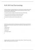 NUR100 &sol; NUR 100 Final Pharmacology &lpar;New 2025&sol;2026 Update&rpar; Actual Exam&comma; Questions with Reviewed Correct Detailed Answers & Rationales&comma; Rated A&plus;&period;