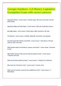 Georgia Southern- GA History Legislative Exemption Exam with correct answers