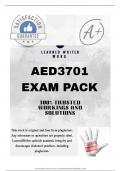 AED3701 LATEST EXAM PACK 2025 {DETAILED QUESTIONS AND ANSWERS }