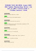NUR100&sol; NUR 100 Exams 1&comma;2&comma;3&comma;4 & HESI&colon; &lpar;Latest 2025&sol; 2026 Updates STUDY BUNDLE WITH COMPLETE SOLUTIONS&rpar; Pharmacology &vert; Qs and As&vert; 100&percnt; Correct&vert; Grade A &lpar;Verified Answers&rpar;&ndash; Fortis