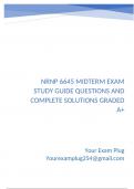 NRNP 6645 Midterm Exam Study Guide Questions and Complete Solutions Graded A&plus;
