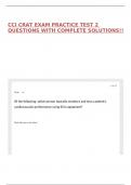 CCI CRAT EXAM PRACTICE TEST 2 QUESTIONS WITH COMPLETE SOLUTIONS&excl;&excl;