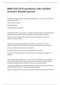 MHR 416 CH 9 questions with verified answers already passed