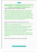 Nanomedicine 1 - bioanalysis Questions and Correct  Answers&sol; Latest Update &sol; Already Graded 