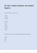 IEC Year 3 Review Questions and Answers Rated A&plus;&period;