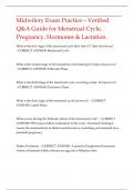 Midwifery Exam Practice &ndash; Verified Q&A Guide for Menstrual Cycle&comma; Pregnancy&comma; Hormones & Lactation