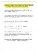 FOA CFOT Certification Exam V11 &ndash; Complete Study Guide with Verified Questions & Answers&period;