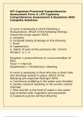 ATI Capstone Proctored Comprehensive Assessment Form A &vert; ATI Capstone Comprehensive Assessment A Questions With Complete Solutions