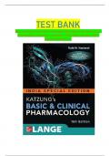TEST BANK Basic And Clinical Pharmacology 16th Edition by Bertram G&period; Katzung&vert;&vert;All chapters Included 1-15&vert;&vert;Latest Version 2025 Update Graded A&plus;&period;