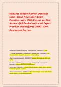  Nuisance Wildlife Control Operator Exam&vert;Brand New Expert Exam Questions with 100&percnt; Correct Verified Answers&vert;All Graded A&plus;&vert;Latest Expert Premium Update&lpar;2025-2026&rpar;&vert;100&percnt; Guaranteed Success&period;