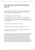 ITC 235 exam 1 pt 2 well answered to pass A&plus;