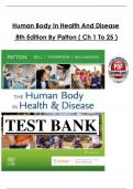 Human Body in Health and Disease &ndash; Patton 8th Edition &vert; Complete Test Bank &lpar;Chapters 1&ndash;25&rpar; &ndash; Allied Health Study Resource