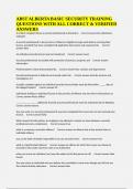 ABST ALBERTA BASIC SECURITY TRAINING QUESTIONS WITH ALL CORRECT & VERIFIED ANSWERS