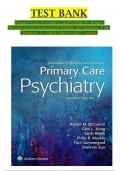 TEST BANK Primary Care Psychiatry&comma;2nd Edition by Robert McCarron&comma;Glen Xiong&comma;Latest Edition All Chapters 1-26&vert;&vert; Complete A&plus; Guide Newest 2025 Update&period;