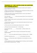 TENNESSEE CAT 7 PEST CONTROL EXAM 2025 QUESTIONS WITH ANSWERS RATED A&plus;
