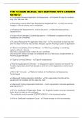 TFM 11 EXAMS MANUAL 2025 QUESTIONS WITH ANSWERS RATED A&plus;