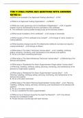 TFM 11 FINAL PAPER 2025 QUESTIONS WITH ANSWERS RATED A&plus;