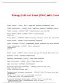Biology 1104 Lab Exam &lpar;GSU &rpar; With Correct Answers