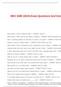 MKC SWE USCG Exam Questions And Correct Answers
