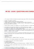 NR 302 - EXAM 1 QUESTIONS AND CORRECT ANSWERS