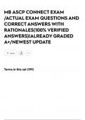MB ASCP CONNECT EXAM &sol;ACTUAL EXAM QUESTIONS AND CORRECT ANSWERS WITH RATIONALES&lpar;100&percnt; VERIFIED ANSWERS&rpar;&vert;ALREADY GRADED A&plus;&sol;NEWEST UPDATE