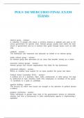 POLS 102 MERCURIO FINAL EXAM TERMS QUESTIONS AND ANSWERS 100&percnt; CORRECT &vert; NEW UPDATE 2025