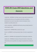 RMI 201 Exam 2025 Questions and Answers