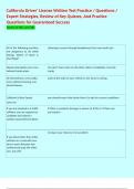 California Driver' License Written Test Practice &sol; Questions &sol; Expert Strategies&comma; Review of Key Quizzes&comma; And Practice Questions for Guaranteed Success 