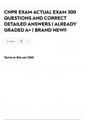 CNPR EXAM ACTUAL EXAM 300 QUESTIONS AND CORRECT DETAILED ANSWERS &vert; ALREADY GRADED A&plus; &vert; BRAND NEW&excl;&excl;