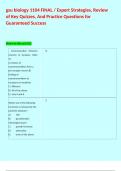 gsu biology 1104 FINAL &sol; Expert Strategies&comma; Review of Key Quizzes&comma; And Practice Questions for Guaranteed Success  