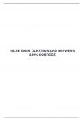 NCSE EXAM QUESTION AND ANSWERS 100&percnt; CORRECT&period;