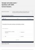 Georgia real estate exam &sol; Questions with 100&percnt; Correct Answers&period;