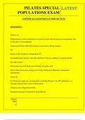  PILATES SPECIAL POPULATIONS EXAM QUESTIONS AND ANSWERS 2025