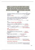 APEA AANP EXAM REVIEW 2024-2025&sol; ACTUAL EXAM QUESTION WITH VERIFIED ANSWERS GRADE A&plus;