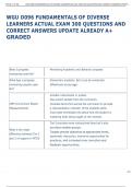 WGU D096 FUNDAMENTALS OF DIVERSE  LEARNERS ACTUAL EXAM 300 QUESTIONS AND  CORRECT ANSWERS UPDATE ALREADY A&plus;  GRADED