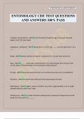 ENTOMOLOGY CDE TEST QUESTIONS AND ANSWERS 100&percnt; PASS