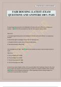 FAIR HOUSING &lpar;LATEST&rpar; EXAM QUESTIONS AND ANSWERS 100&percnt; PASS