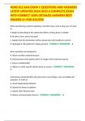 NURS 612 AHA EXAM 1 QUESTIONS AND ANSWERS LATEST UPDATED 2024&sol;2025 A COMPLETE EXAM WITH CORRECT 100&percnt; DETAILED ANSWERS BEST GRADED A&plus; FOR SUCCESS