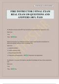 FIRE INSTRUCTOR 3 FINAL EXAM REAL EXAM 150 QUESTIONS AND ANSWERS 100&percnt; PASS