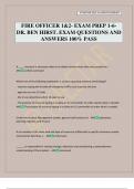 FIRE OFFICER 1&2- EXAM PREP 1-6- DR&period; BEN HIRST&period; EXAM QUESTIONS AND ANSWERS 100&percnt; PASS