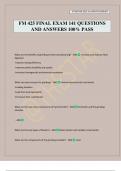 FM 425 FINAL EXAM 141 QUESTIONS AND ANSWERS 100&percnt; PASS