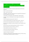 PEST CONTROL OPERATORS CALIFORNIA EXAM QUESTIONS AND ANSWERS