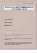 GGS 101 FINAL EXAM QUESTIONS AND ANSWERS 100&percnt; PASS