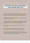 GRCP PRACTICE EXAM QUESTIONS AND ANSWERS 100&percnt; PASS