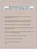 PRO BOARD HAZMAT TECH QUESTIONS AND ANSWERS 100&percnt; PASS