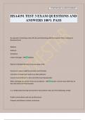 HSA4191 TEST 3 EXAM QUESTIONS AND ANSWERS 100&percnt; PASS