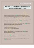 HSC4624 EXAM 1 REVIEW QUESTIONS AND ANSWERS 100&percnt; PASS