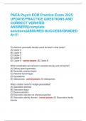 PAEA Psych EOR Practice Exam 2025  UPDATE&sol;PRACTICE QUESTIONS AND  CORRECT VERIFIED  ANSWERS&lpar;complete  solutions&rpar;ASSURED SUCCESS&sol;GRADED  A&plus;&excl;&excl;&excl;  The histrionic personality disorder would be listed in what cluster&quest;  &lpar;A&rpar; Cluster A  &lpar;B&rpar; Cluster B  &lpar;C&rpar; Cluster 
