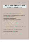 IB SEHS TOPIC 2 EXAM QUESTIONS AND ANSWERS 100&percnt; PASS