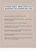 ILLINOIS AERIAL APPLICATION EXAM QUESTIONS AND ANSWERS 100&percnt; PASS